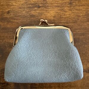 Gray kisslock coin purse